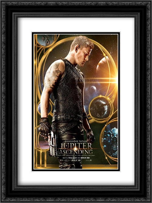 Jupiter Ascending 18x24 Black Ornate Wood Framed Movie Poster with Double Matting