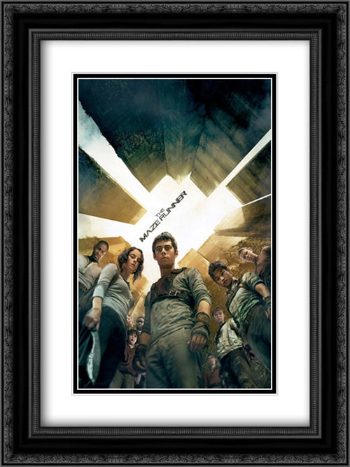 The Maze Runner 18x24 Black Ornate Wood Framed Movie Poster with Double Matting