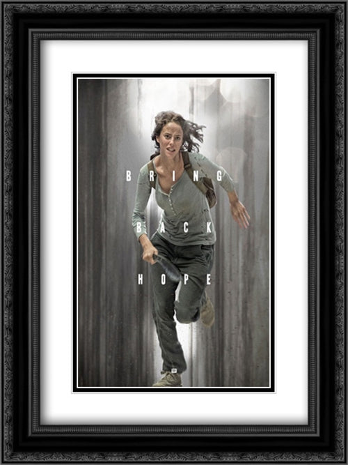 The Maze Runner 18x24 Black Ornate Wood Framed Movie Poster with Double Matting