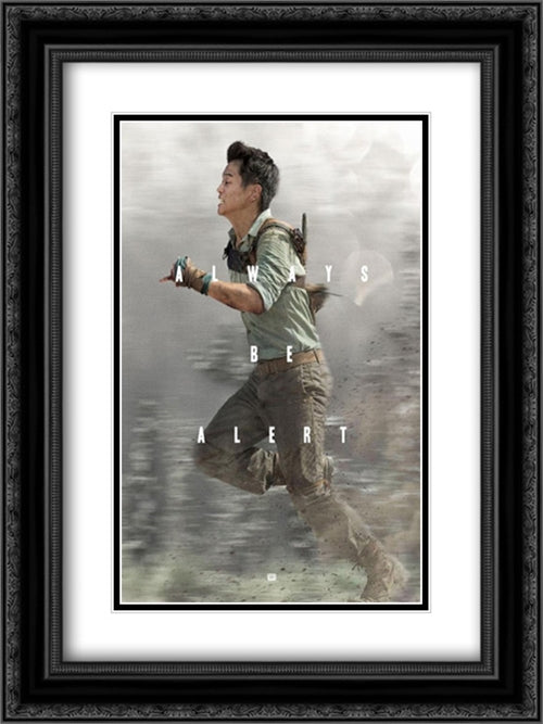 The Maze Runner 18x24 Black Ornate Wood Framed Movie Poster with Double Matting