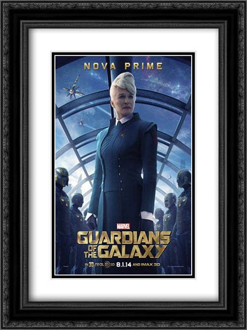 Guardians of the Galaxy 18x24 Black Ornate Wood Framed Movie Poster with Double Matting