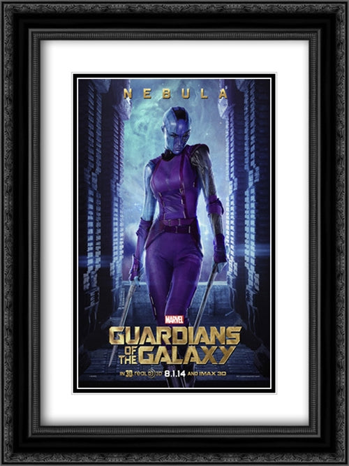 Guardians of the Galaxy 18x24 Black Ornate Wood Framed Movie Poster with Double Matting