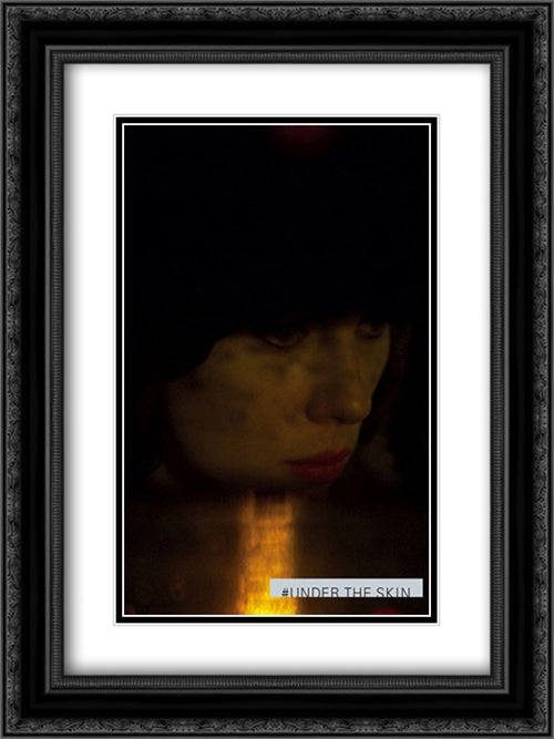 Under the skin 18x24 Black Ornate Wood Framed Movie Poster with Double Matting