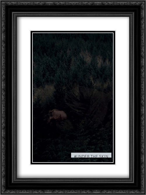 Under the skin 18x24 Black Ornate Wood Framed Movie Poster with Double Matting