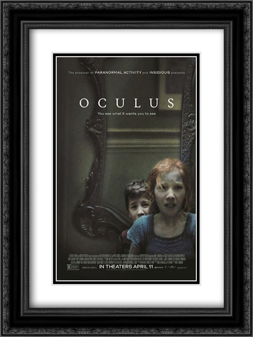 Oculus 18x24 Black Ornate Wood Framed Movie Poster with Double Matting