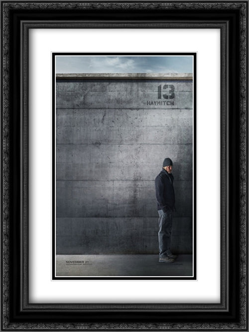 The Hunger Games: Mockingjay Part 1 18x24 Black Ornate Wood Framed Movie Poster with Double Matting