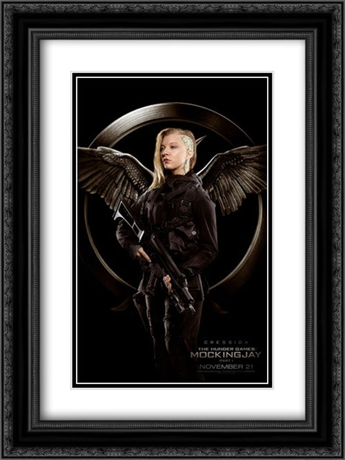 The Hunger Games: Mockingjay Part 1 18x24 Black Ornate Wood Framed Movie Poster with Double Matting