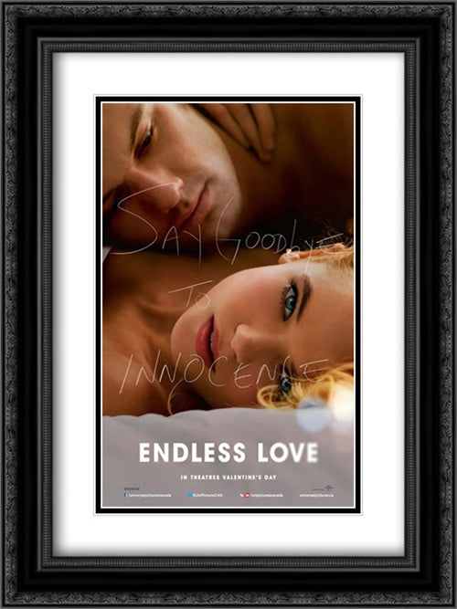 Endless Love 18x24 Black Ornate Wood Framed Movie Poster with Double Matting