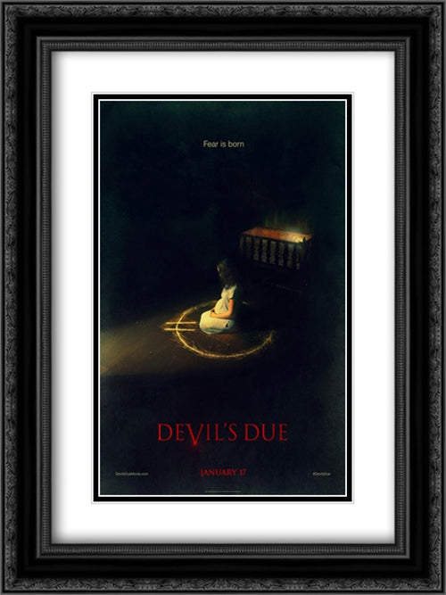 Devil's Due 18x24 Black Ornate Wood Framed Movie Poster with Double Matting