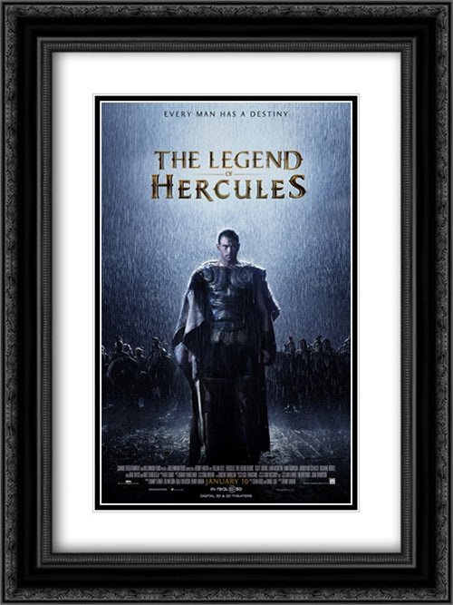 The Legend of Hercules 18x24 Black Ornate Wood Framed Movie Poster with Double Matting