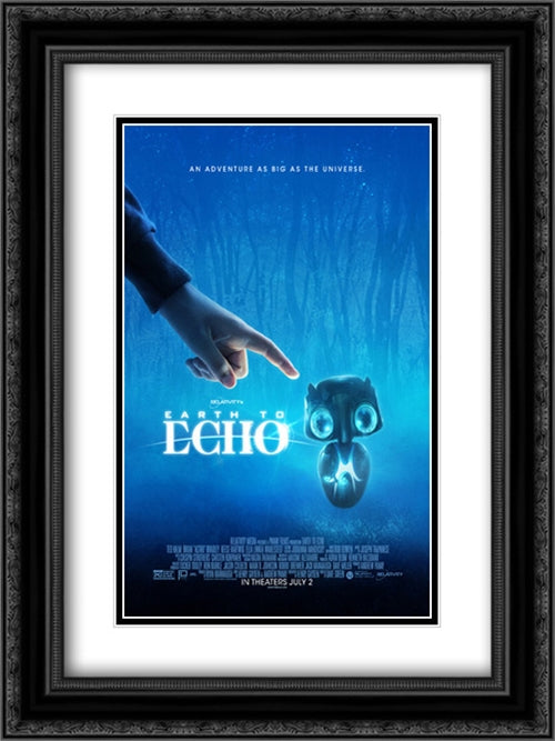 Earth To Echo 18x24 Black Ornate Wood Framed Movie Poster with Double Matting