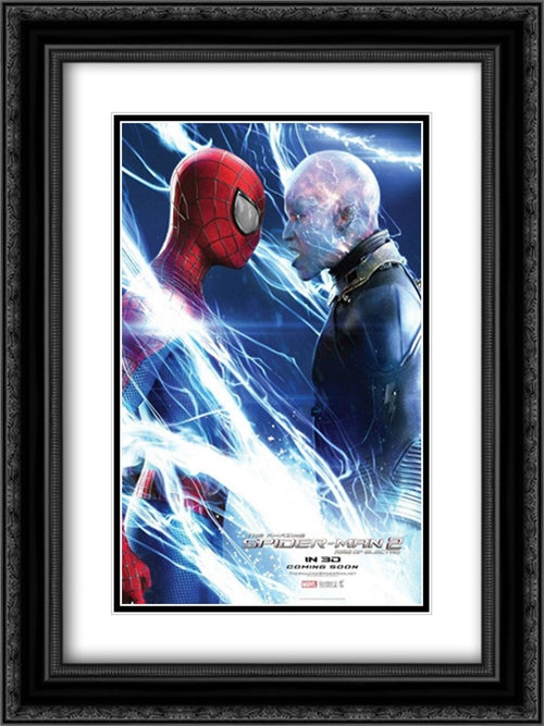 The Amazing Spider-Man 2 18x24 Black Ornate Wood Framed Movie Poster with Double Matting