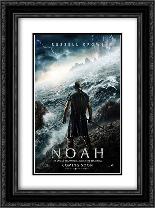 Noah 18x24 Black Ornate Wood Framed Movie Poster with Double Matting