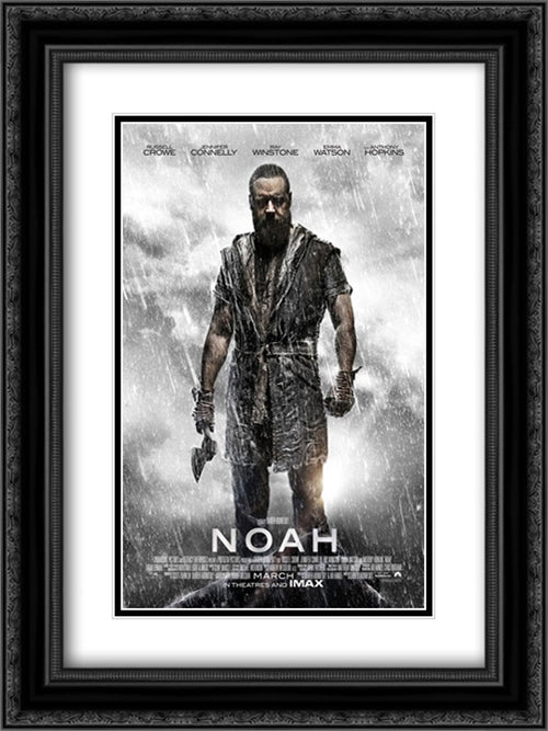 Noah 18x24 Black Ornate Wood Framed Movie Poster with Double Matting