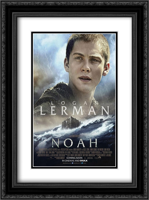 Noah 18x24 Black Ornate Wood Framed Movie Poster with Double Matting