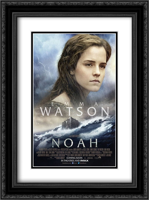 Noah 18x24 Black Ornate Wood Framed Movie Poster with Double Matting