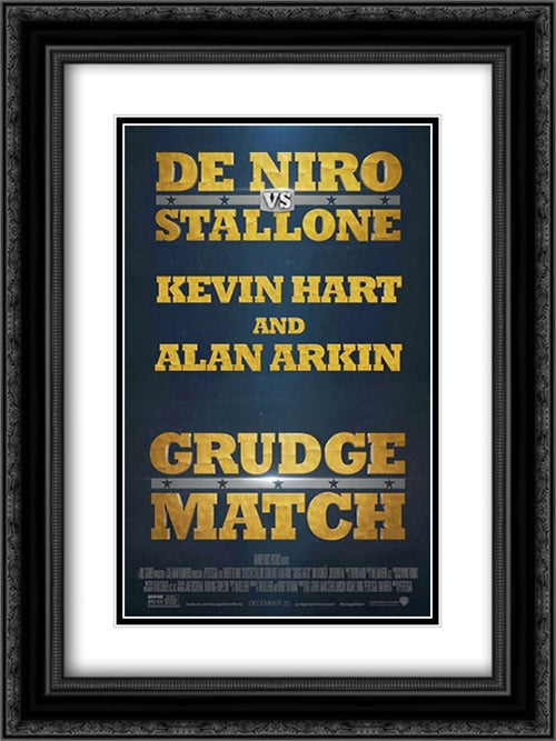 Grudge Match 18x24 Black Ornate Wood Framed Movie Poster with Double Matting