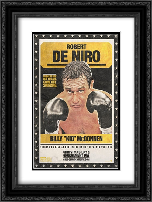 Grudge Match 18x24 Black Ornate Wood Framed Movie Poster with Double Matting