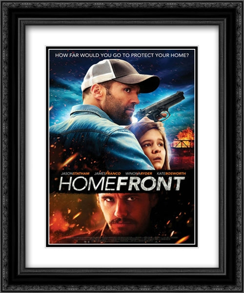 Homefront 20x24 Black Ornate Wood Framed Movie Poster with Double Matting
