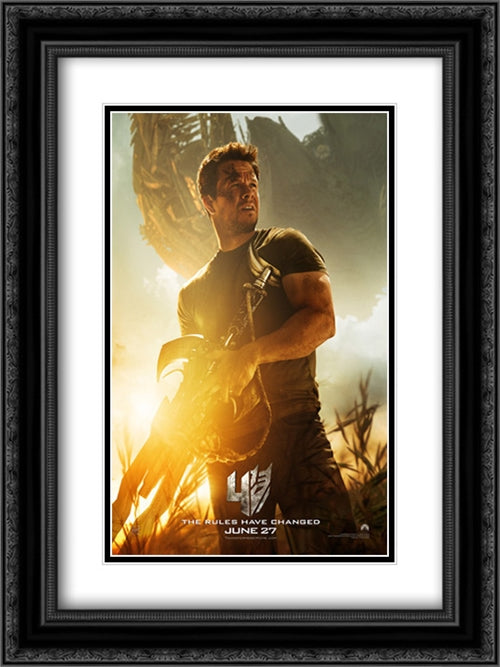 Transformers: Age of Extinction 18x24 Black Ornate Wood Framed Movie Poster with Double Matting