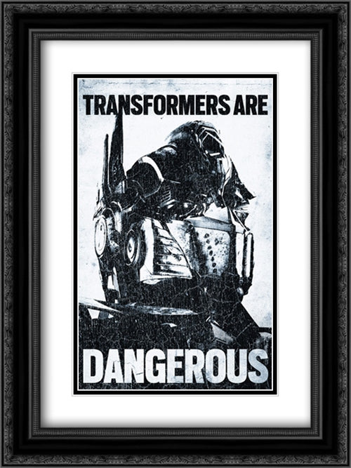 Transformers: Age of Extinction 18x24 Black Ornate Wood Framed Movie Poster with Double Matting
