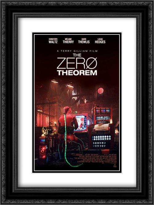 The Zero Theorem 18x24 Black Ornate Wood Framed Movie Poster with Double Matting