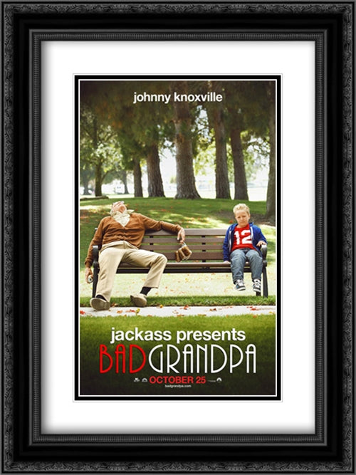 Bad Grandpa 18x24 Black Ornate Wood Framed Movie Poster with Double Matting