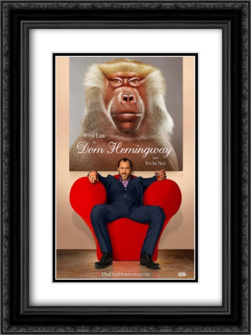 Dom Hemingway 18x24 Black Ornate Wood Framed Movie Poster with Double Matting