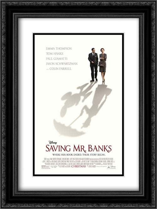 Saving Mr. Banks 18x24 Black Ornate Wood Framed Movie Poster with Double Matting