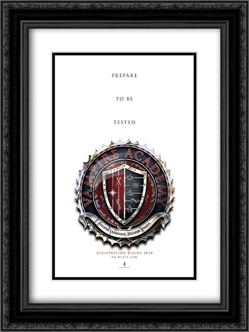 Vampire Academy 18x24 Black Ornate Wood Framed Movie Poster with Double Matting