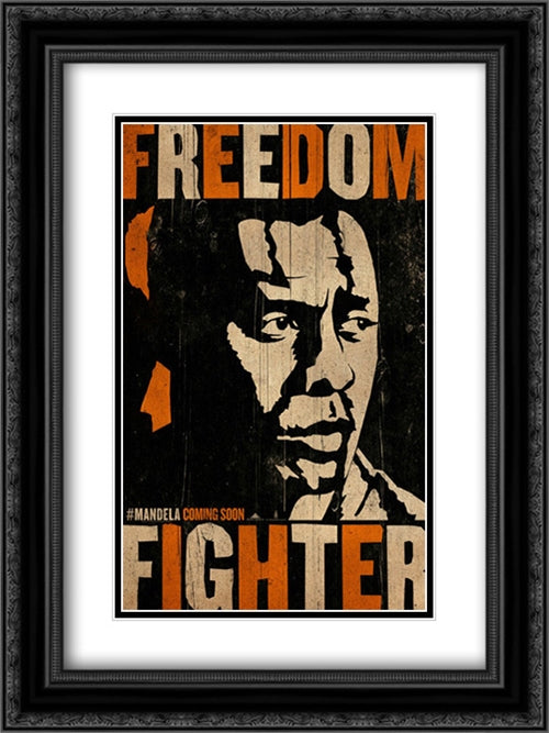 Mandela: Long Walk to Freedom 18x24 Black Ornate Wood Framed Movie Poster with Double Matting