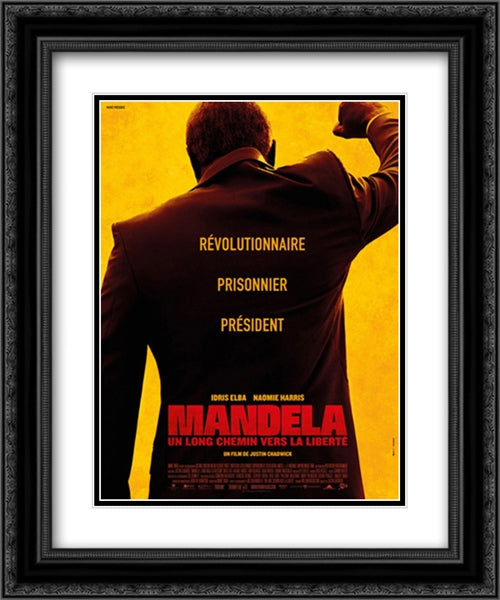 Mandela: Long Walk to Freedom 20x24 Black Ornate Wood Framed Movie Poster with Double Matting