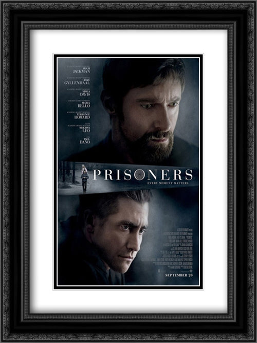Prisoners 18x24 Black Ornate Wood Framed Movie Poster with Double Matting