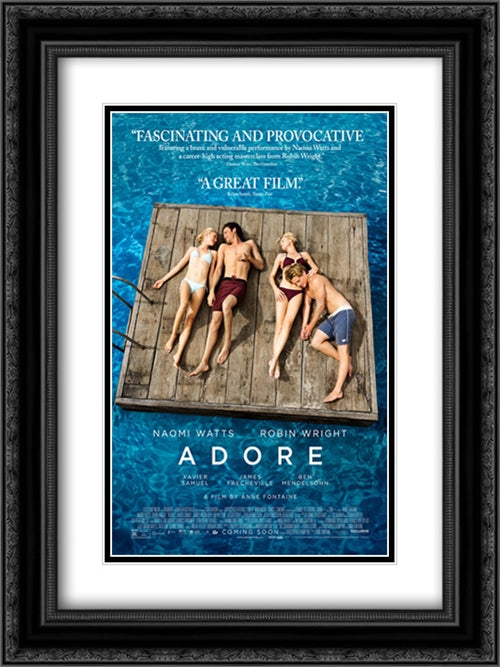 Adore 18x24 Black Ornate Wood Framed Movie Poster with Double Matting