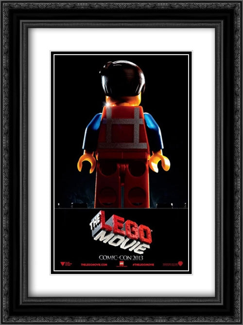 The Lego Movie 18x24 Black Ornate Wood Framed Movie Poster with Double Matting