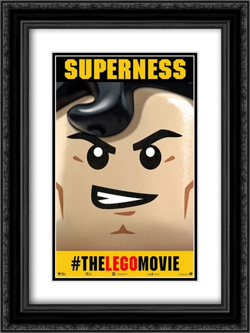 The Lego Movie 18x24 Black Ornate Wood Framed Movie Poster with Double Matting