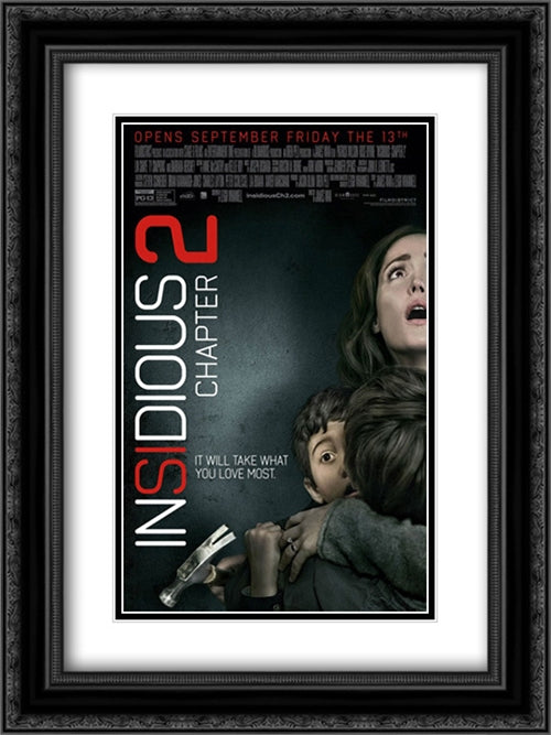 Insidious: Chapter 2 18x24 Black Ornate Wood Framed Movie Poster with Double Matting