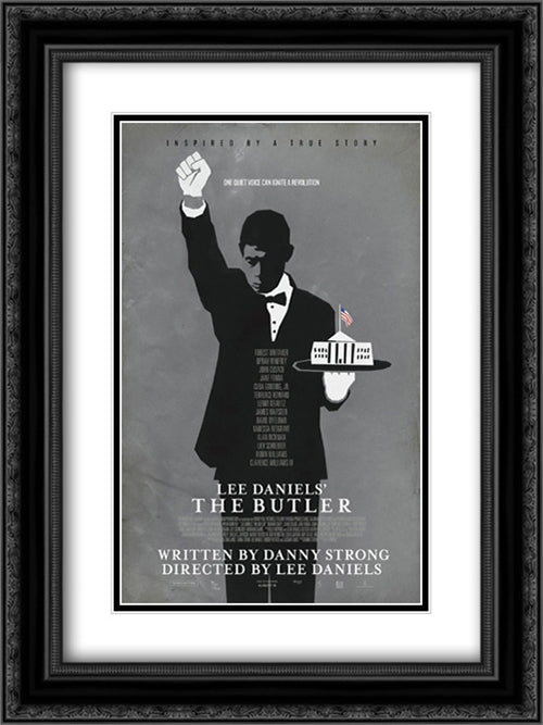 The Butler 18x24 Black Ornate Wood Framed Movie Poster with Double Matting