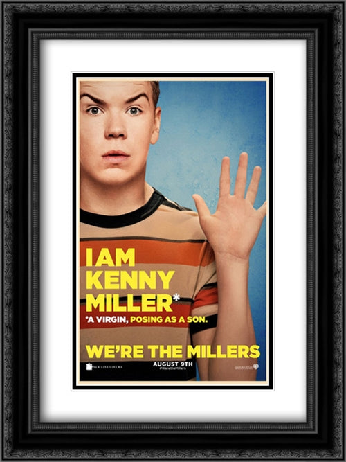 We're the Millers 18x24 Black Ornate Wood Framed Movie Poster with Double Matting