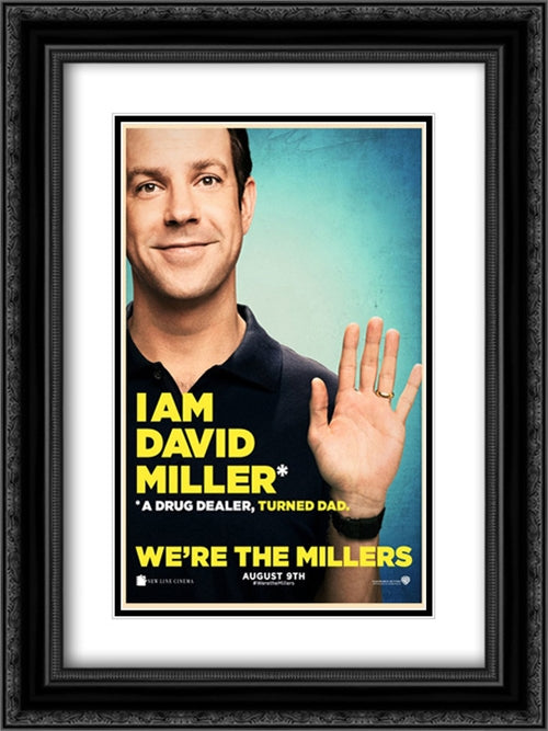 We're the Millers 18x24 Black Ornate Wood Framed Movie Poster with Double Matting