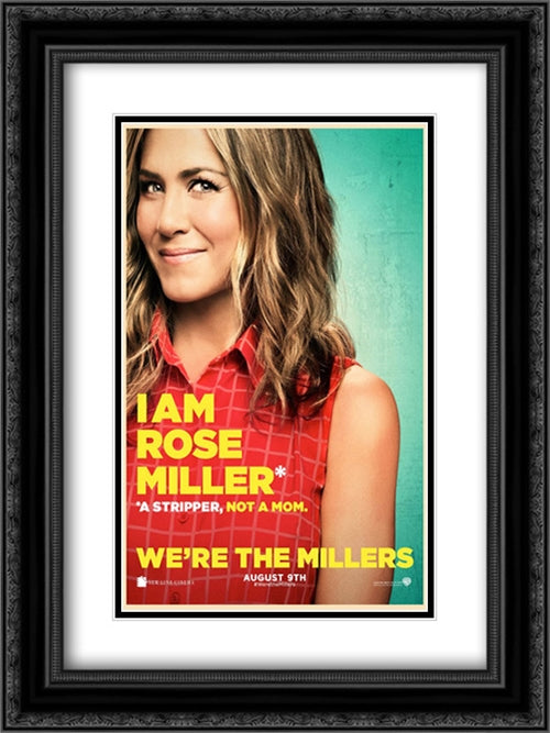 We're the Millers 18x24 Black Ornate Wood Framed Movie Poster with Double Matting