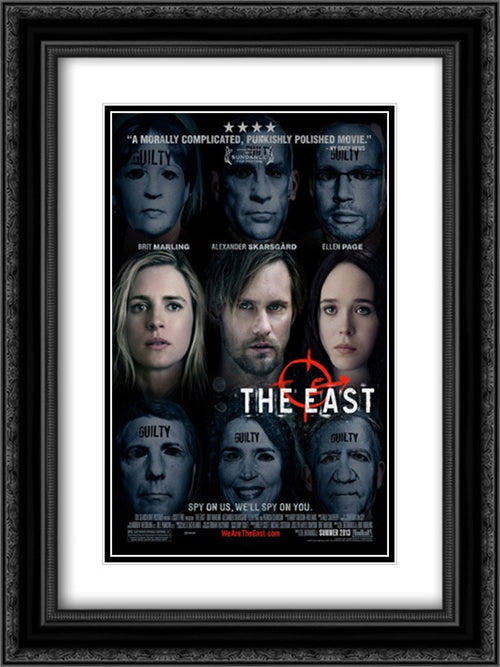 The East 18x24 Black Ornate Wood Framed Movie Poster with Double Matting