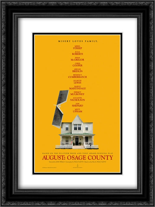 August: Osage County 18x24 Black Ornate Wood Framed Movie Poster with Double Matting