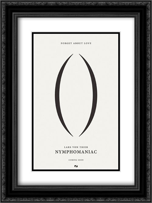 Nymphomaniac 18x24 Black Ornate Wood Framed Movie Poster with Double Matting