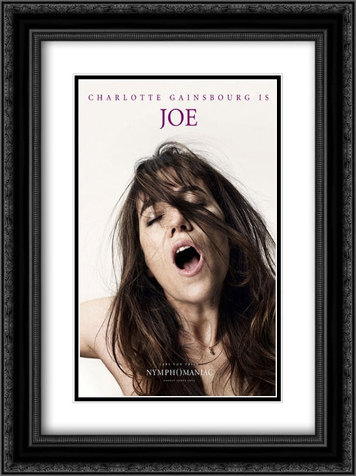 Nymphomaniac 18x24 Black Ornate Wood Framed Movie Poster with Double Matting