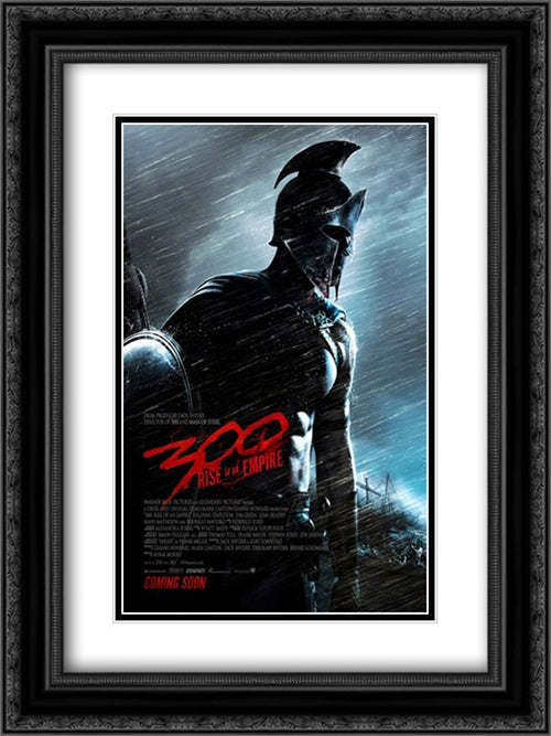 300: Rise of an Empire 18x24 Black Ornate Wood Framed Movie Poster with Double Matting