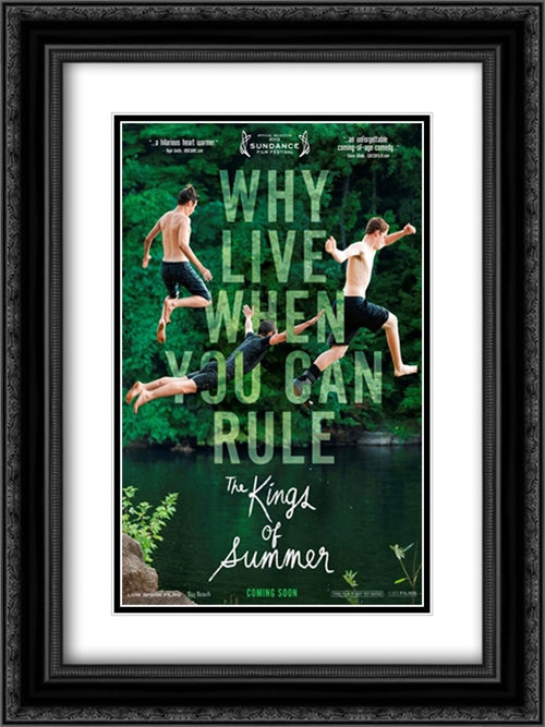 The Kings of Summer 18x24 Black Ornate Wood Framed Movie Poster with Double Matting