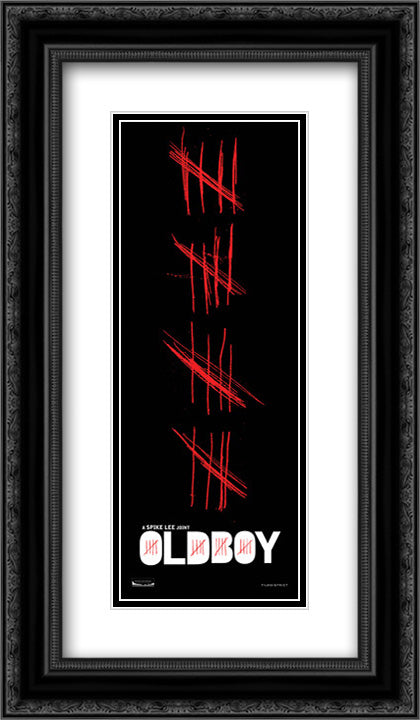 Oldboy 14x24 Black Ornate Wood Framed Movie Poster with Double Matting