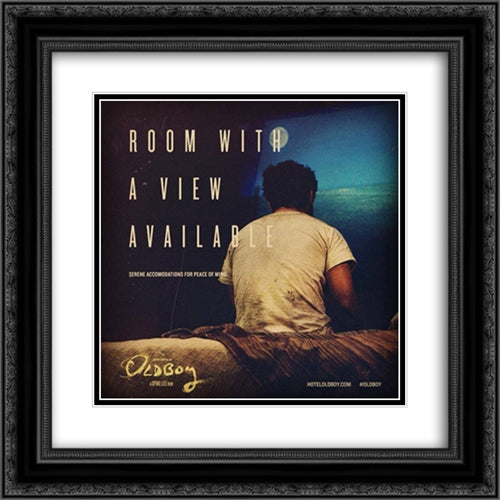 Oldboy 20x20 Black Ornate Wood Framed Movie Poster with Double Matting