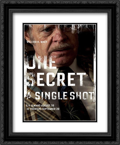 A Single Shot 20x24 Black Ornate Wood Framed Movie Poster with Double Matting
